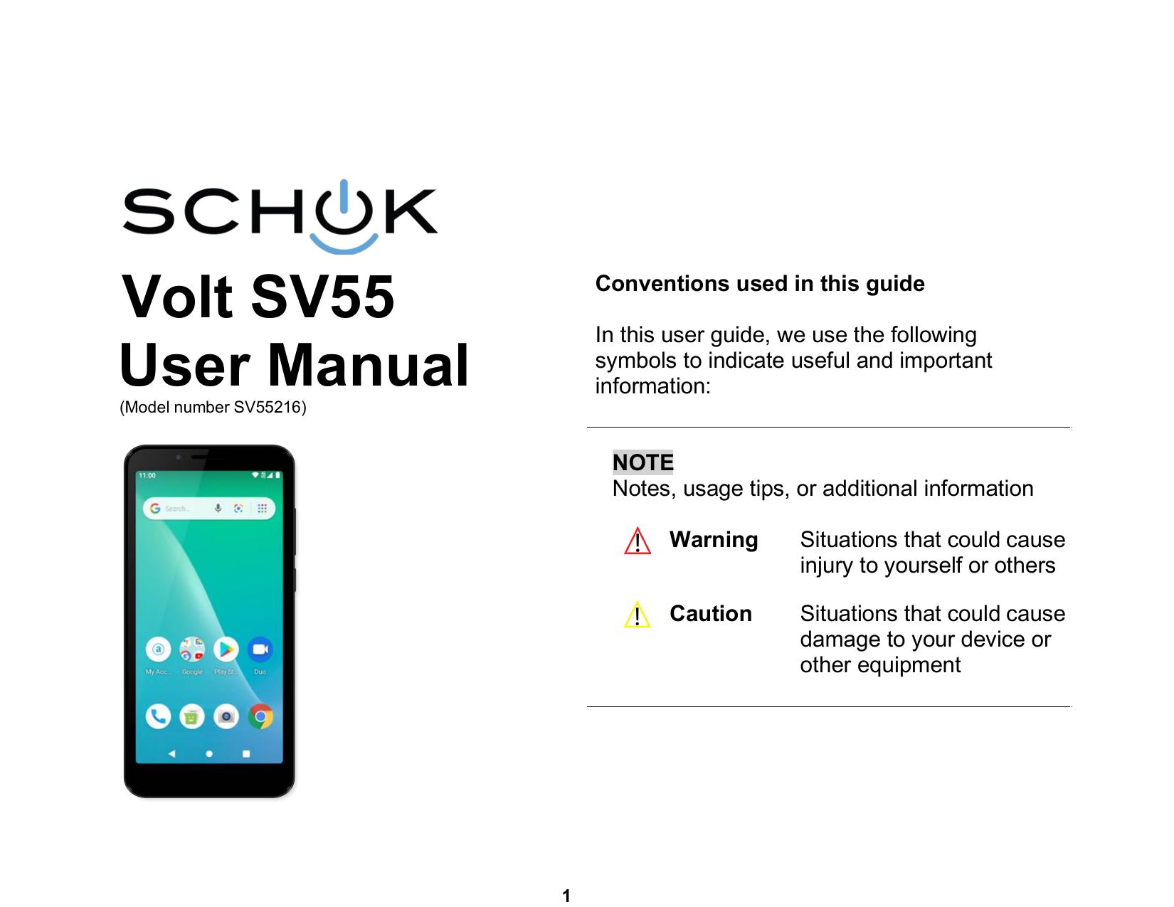 Schok Volt SV55 User Manual