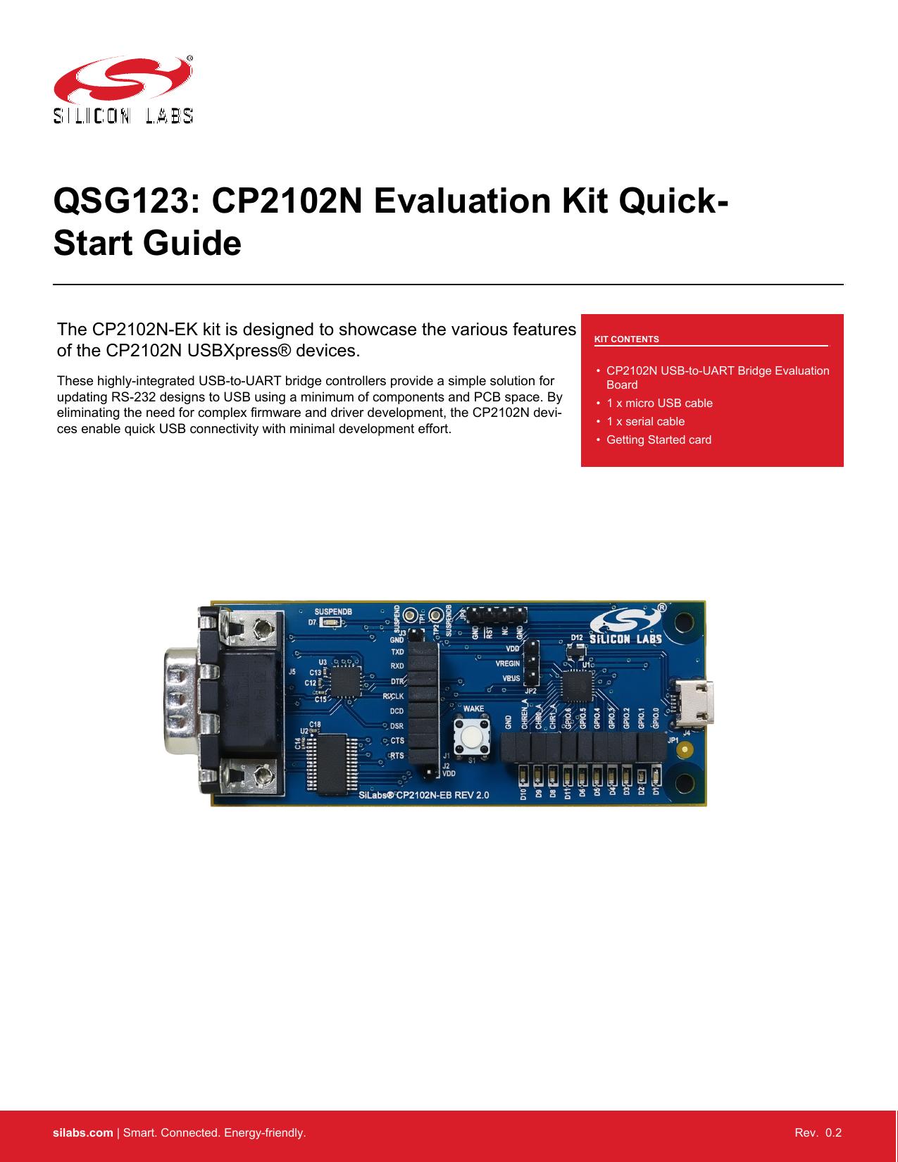 CP2102N Evaluation Kit Quick-Start Guide--QSG123