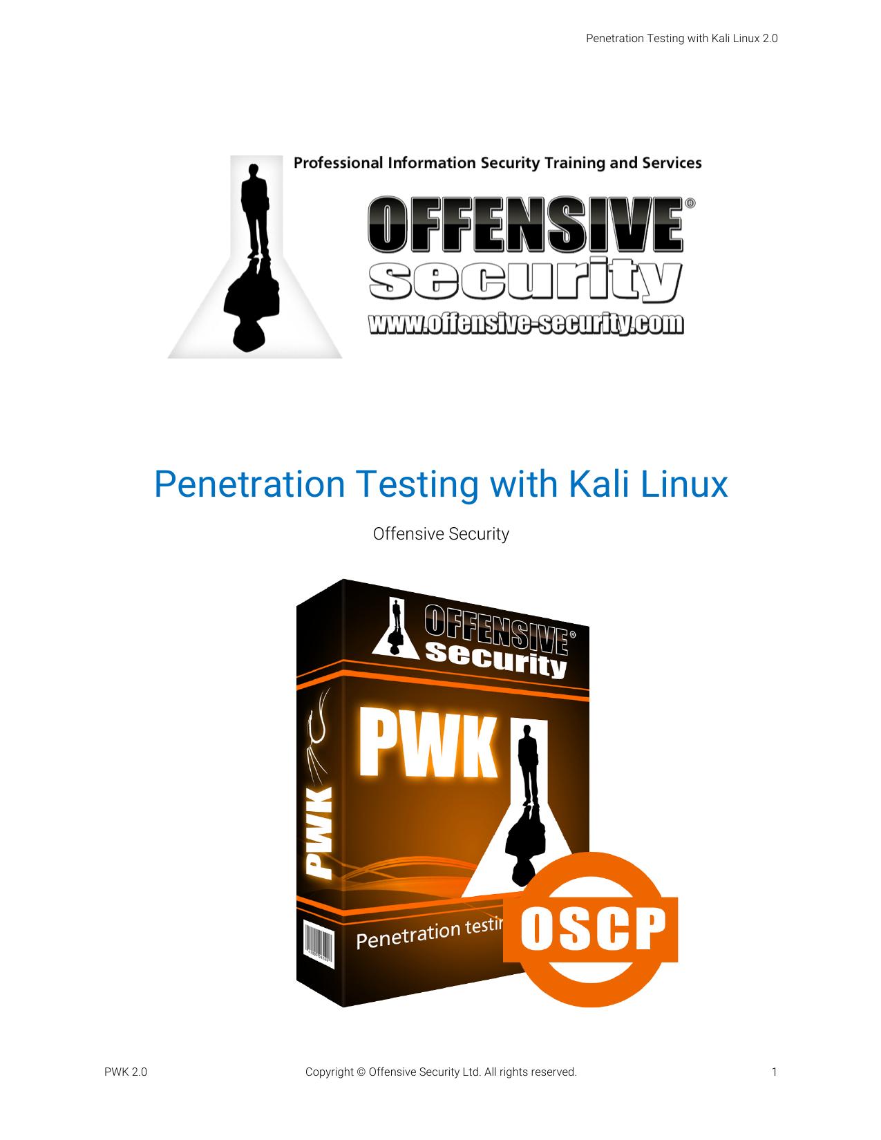 Penetration Testing with Kali Linux