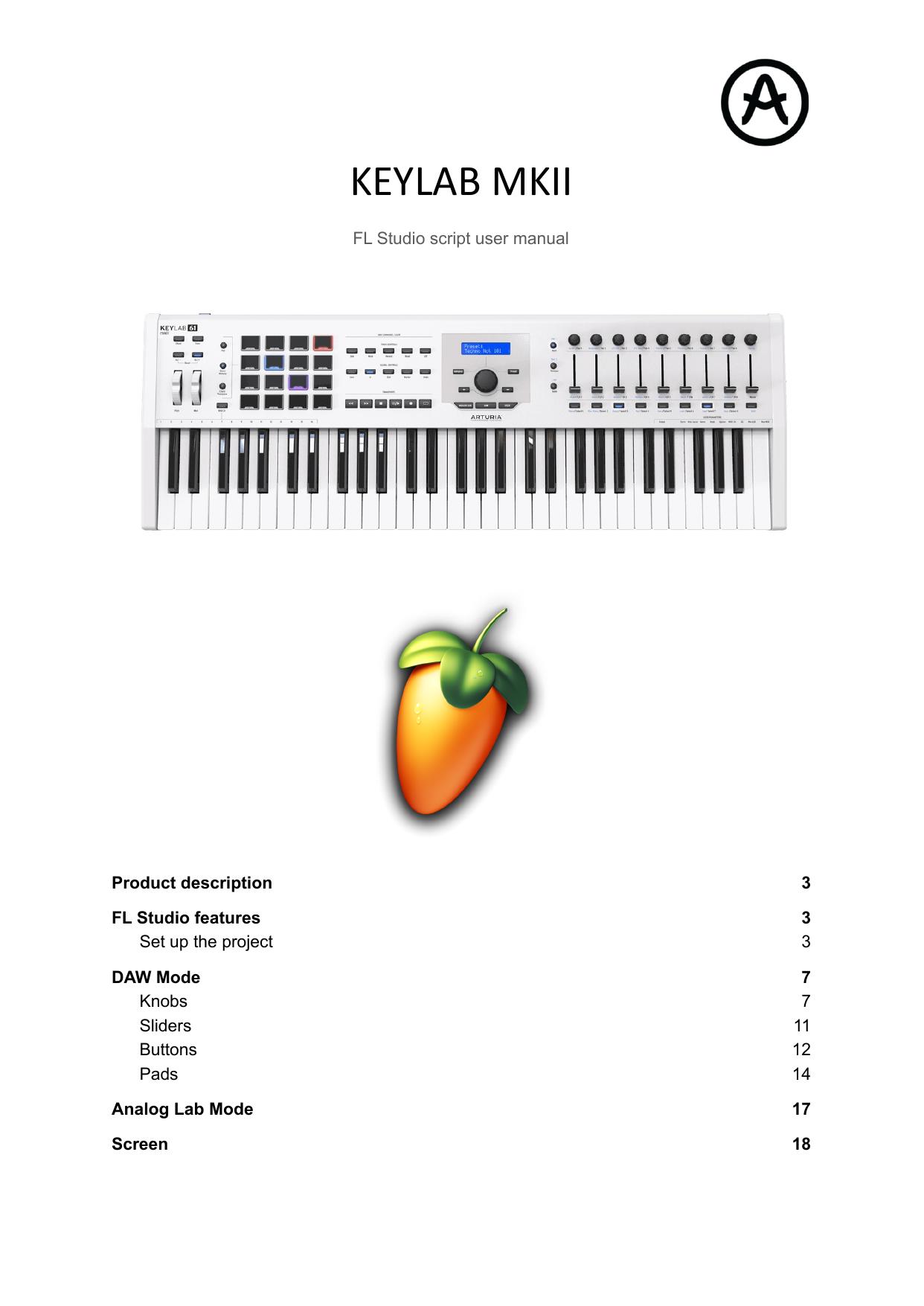 KeyLab mkII FL Studio User Guide V1