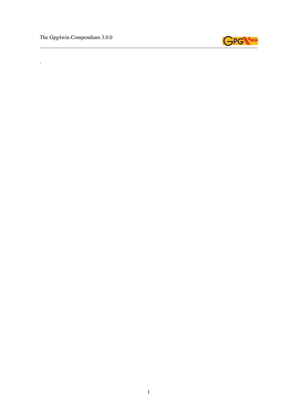 The Gpg4win Compendium