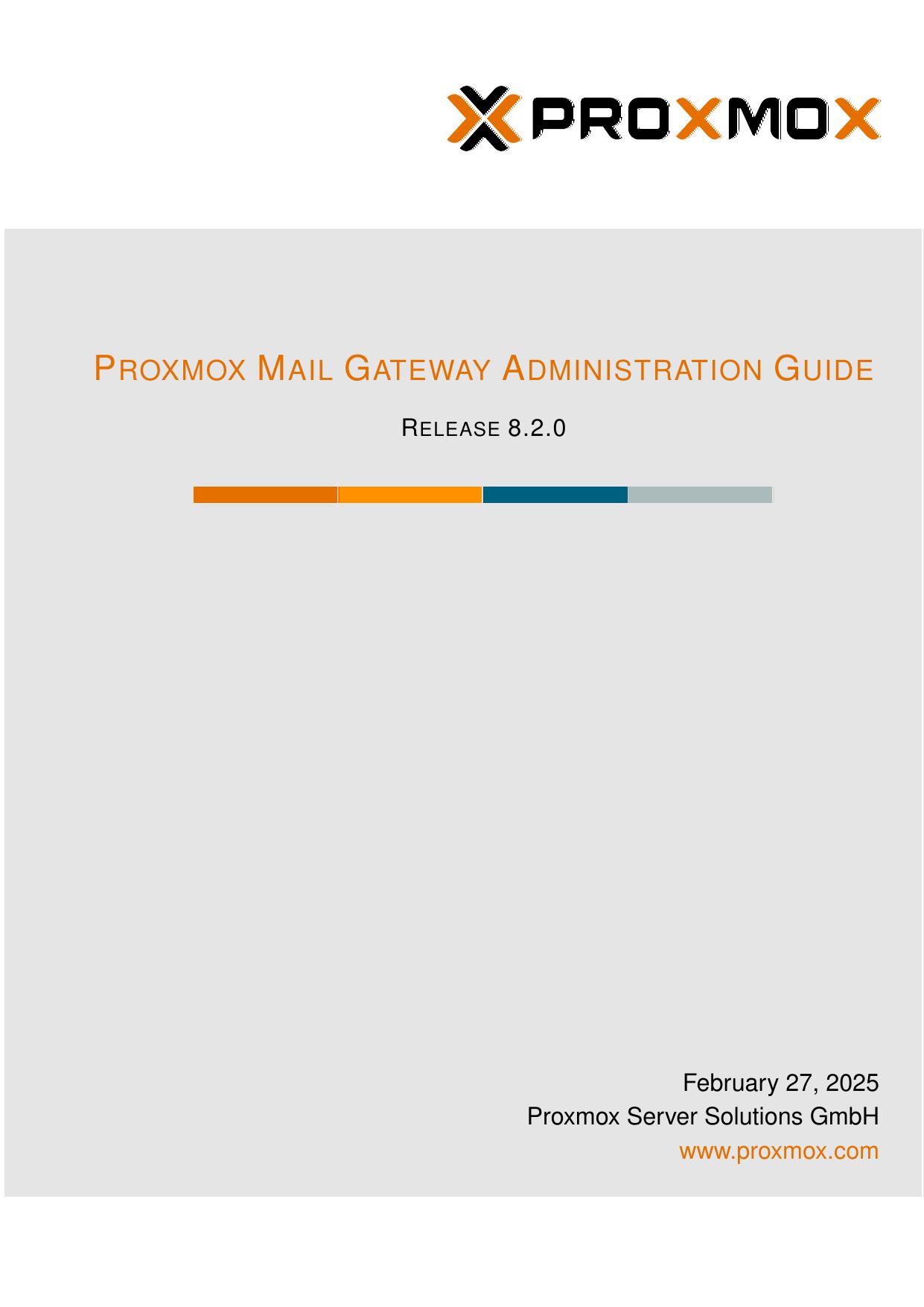 Proxmox Mail Gateway Administration Guide