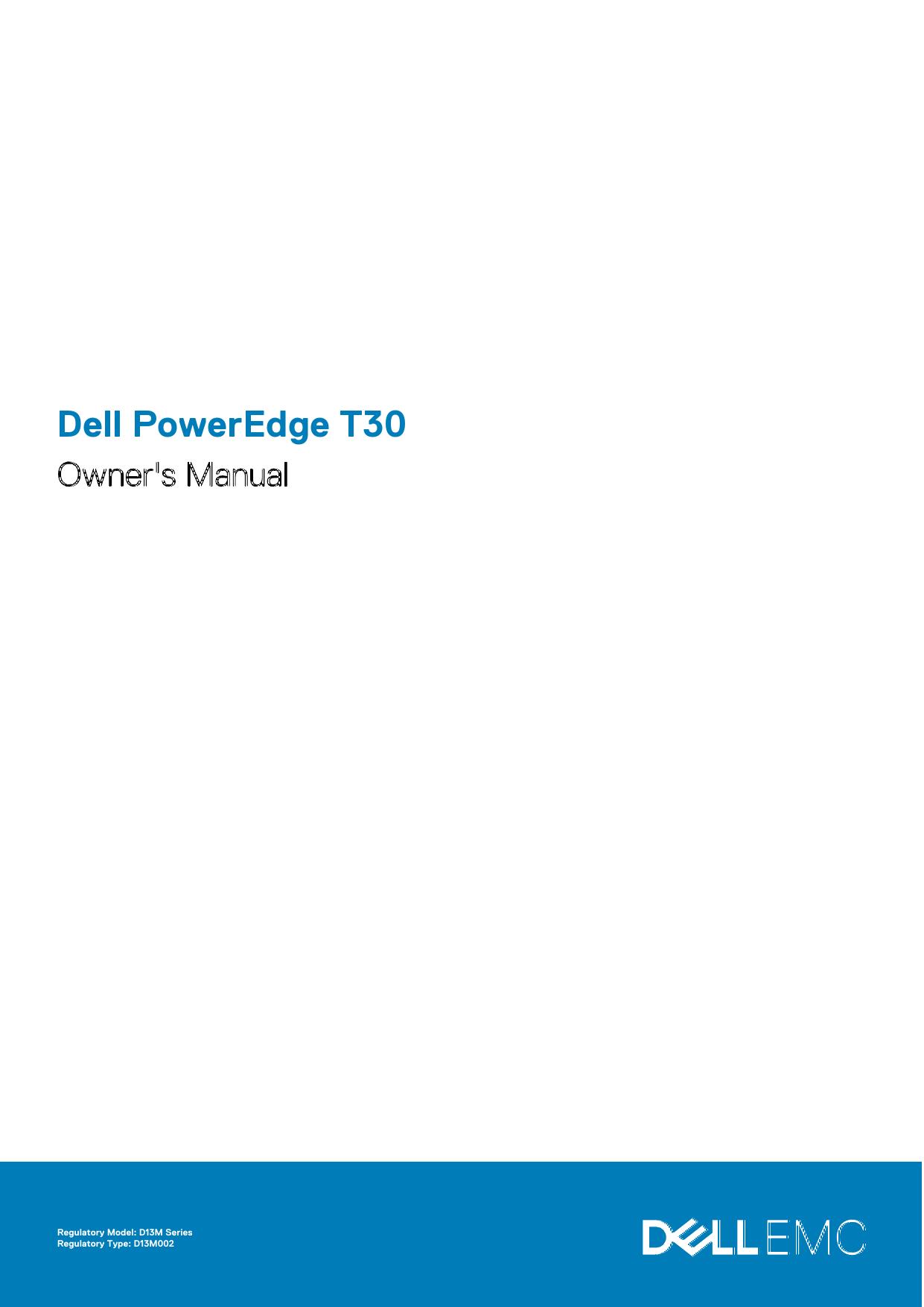 Dell PowerEdge T30 Owner's Manual