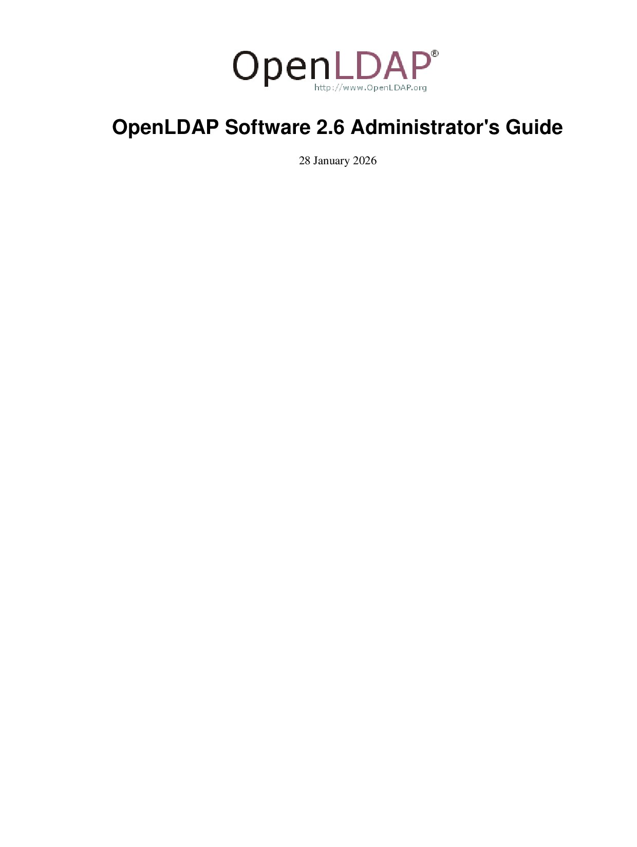 OpenLDAP Software 2.6 Administrator's Guide
