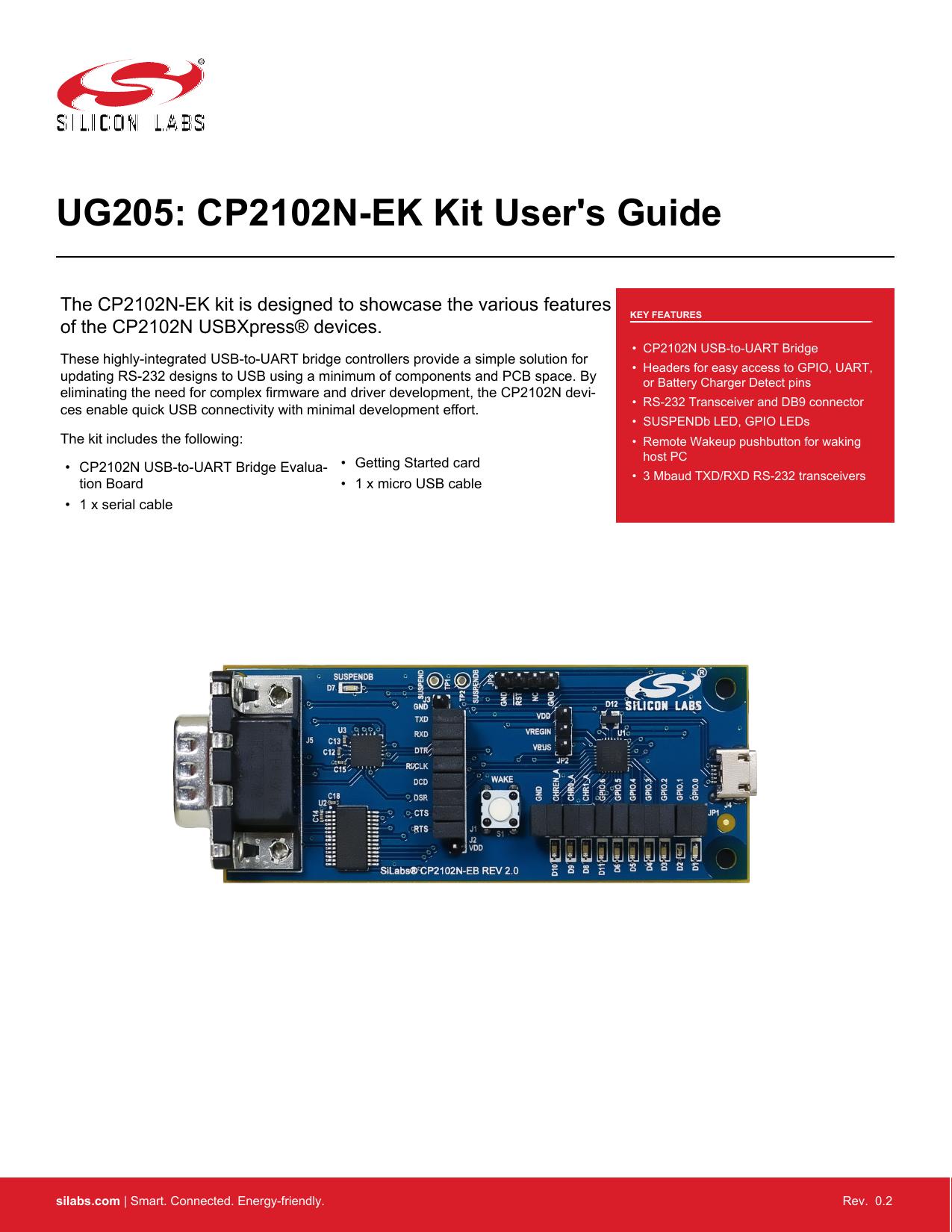 CP2102N-EK Kit User's Guide--UG205